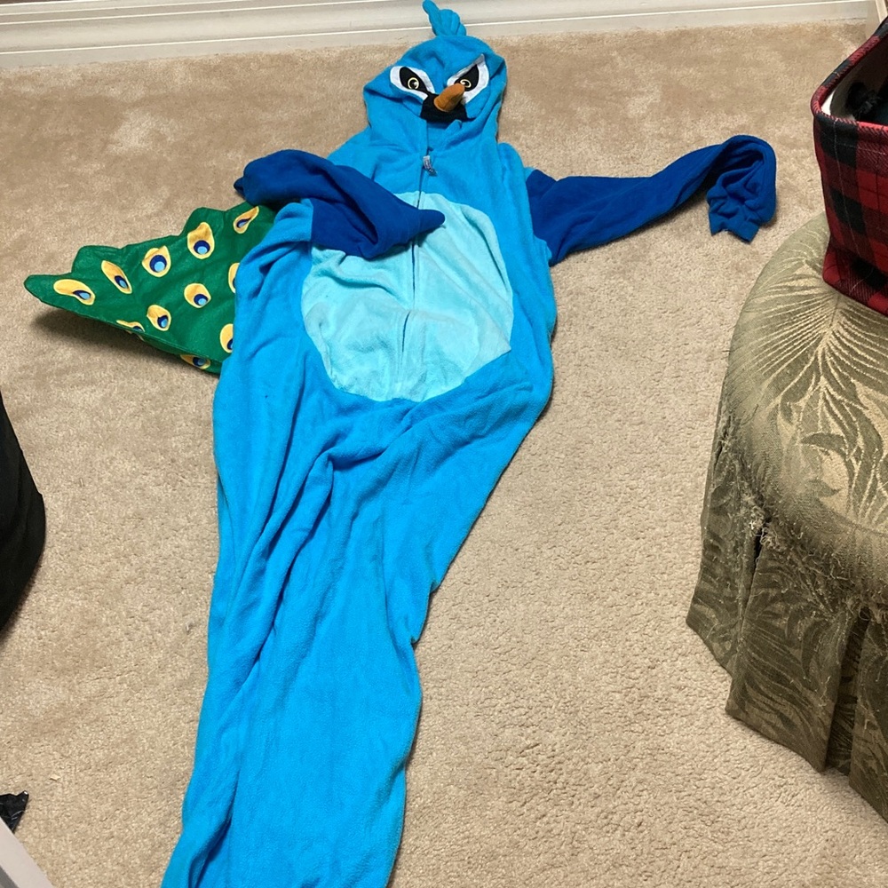 Blue Peacock Costume Jumpsuit
